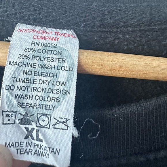 WEEDMAPS LOGO PRINT SWEATSHIRT BLACK/WHITE XL - Picture 5 of 7